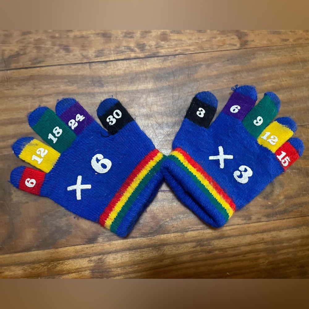 Toddler Knit Stretch Colorful Number Gloves cute comfy cozy unisex